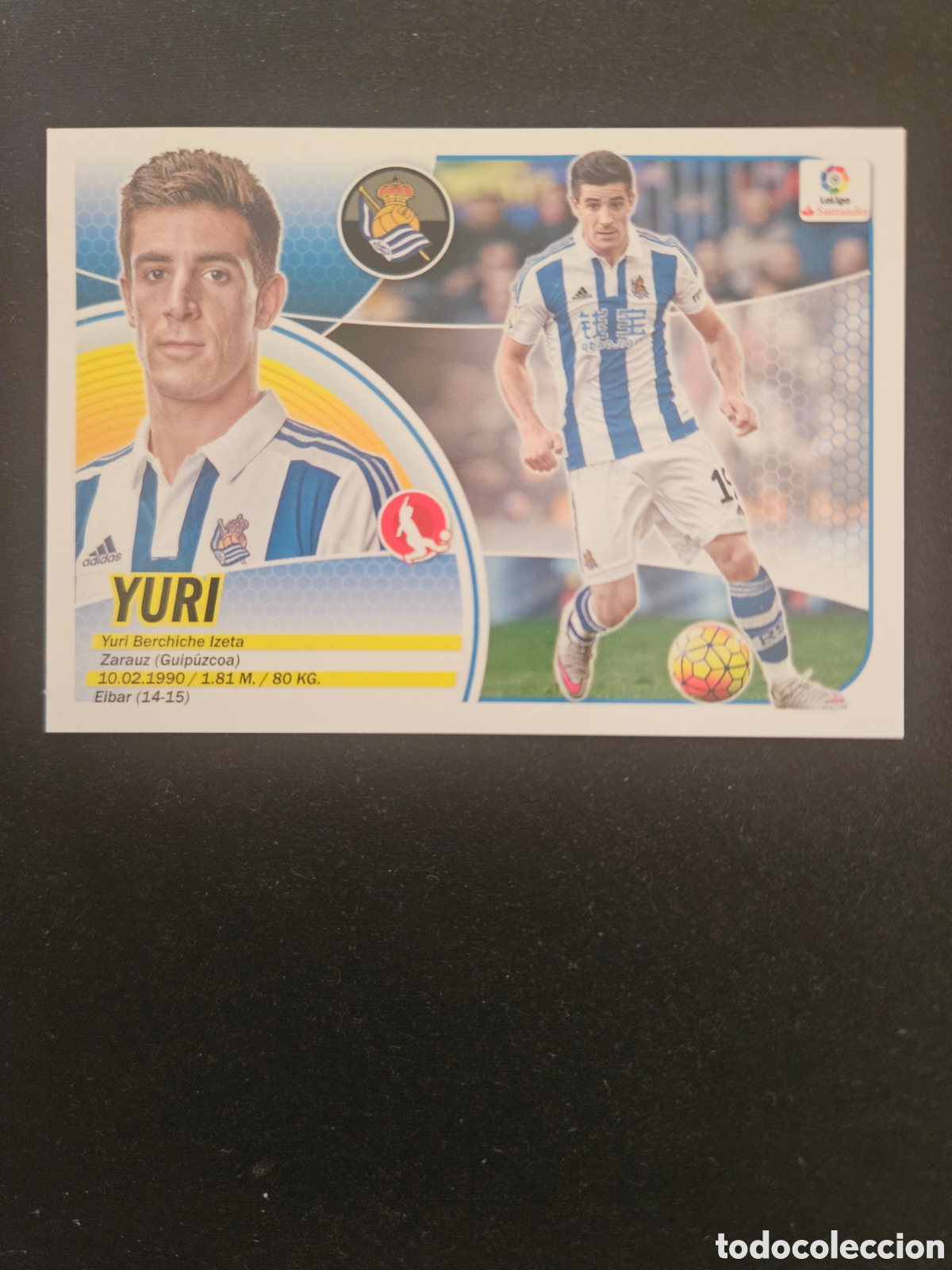 Cromos de f&uacute;tbol: YURI N&ordm; 7A REAL SOCIEDAD &ndash; LIGA ESTE 2016-17 PANINI