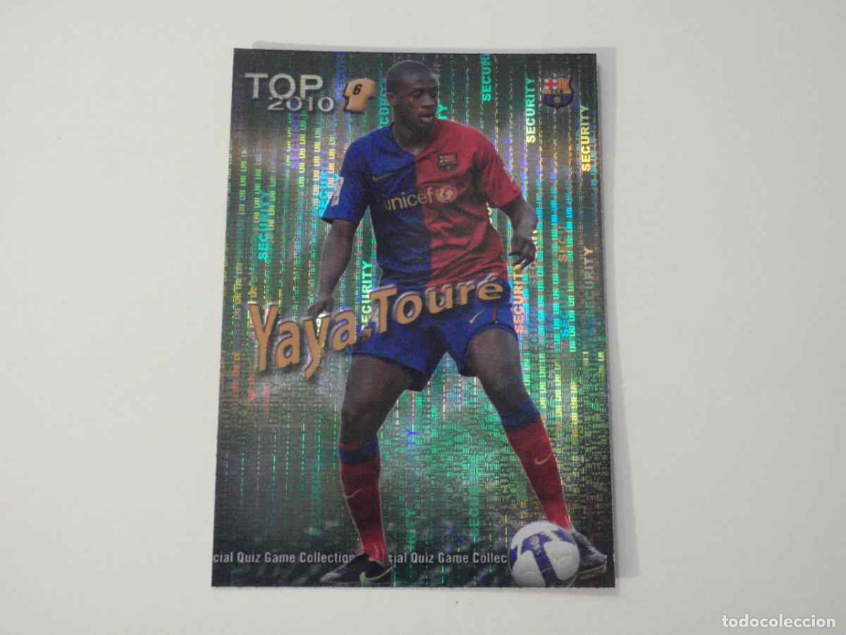 Cromos de f&uacute;tbol: 590 YAYA TOURE Barcelona TOP Verde Security. LAS FICHAS DE LA LIGA FUTBOL 2009 2010 MUNDICROMO 09 10