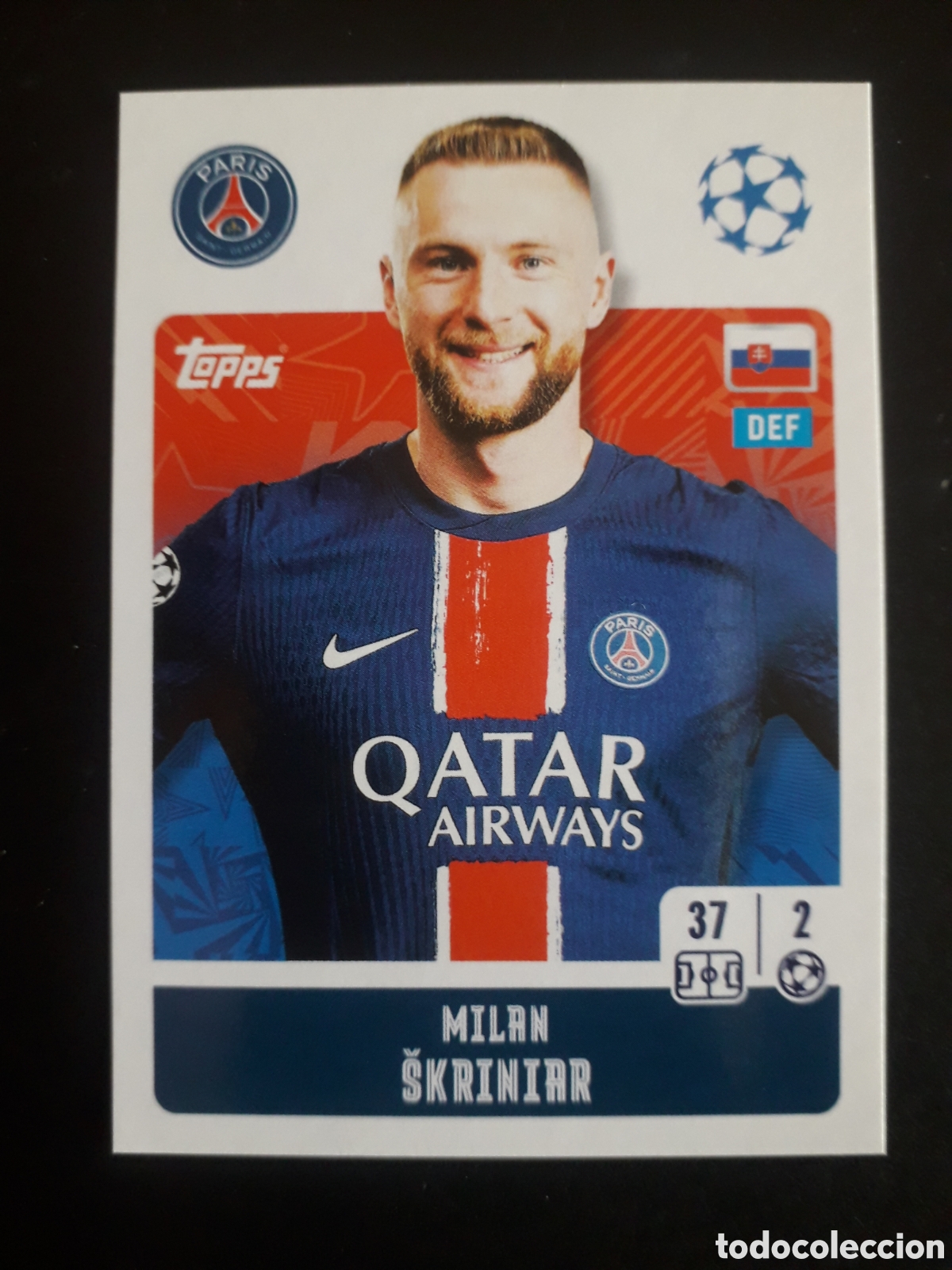 Cromos de f&uacute;tbol: &Scaron;KRINIAR PAR&Iacute;S SAINT GERMAIN N&deg; 286 UEFA CHAMPIONS LEAGUE TOPPS 24 25 2024 2025 PEDIDO M&Iacute;NIMO 3&euro;