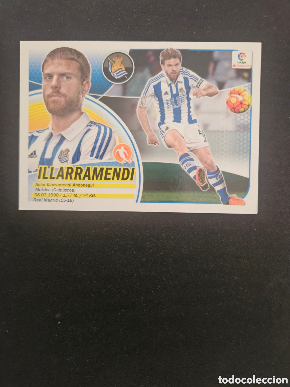 Cromos de f&uacute;tbol: ILLARRAMENDI N&ordm; 9 REAL SOCIEDAD &ndash; LIGA ESTE 2016-17 PANINI 1/4