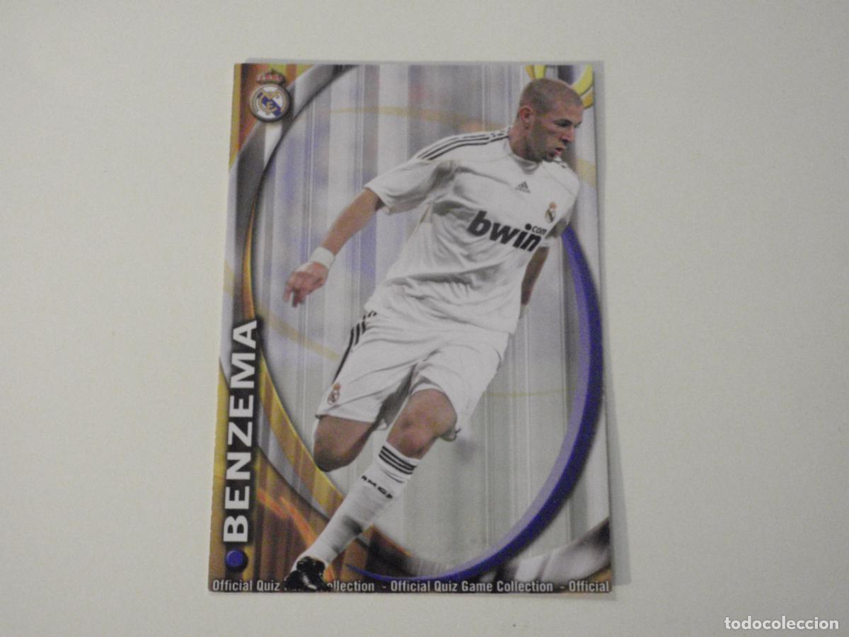 Cromos de f&uacute;tbol: 47 BENZEMA (Real Madrid) TRADING CARD OFFICIAL QUIZ GAME COLLECTION 2010 2011 MUNDICROMO. 10 11