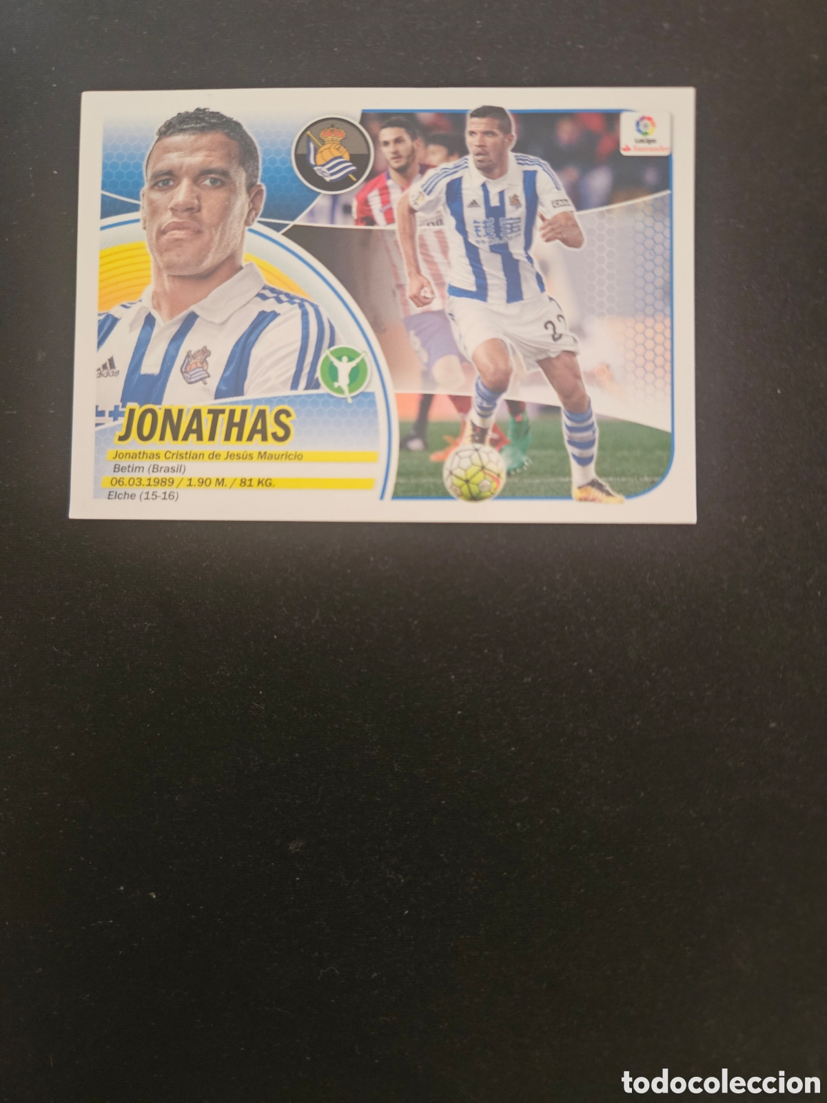 Cromos de f&uacute;tbol: JONATHAS N&ordm; 13B REAL SOCIEDAD &ndash; LIGA ESTE 2016-17 PANINI 1/2