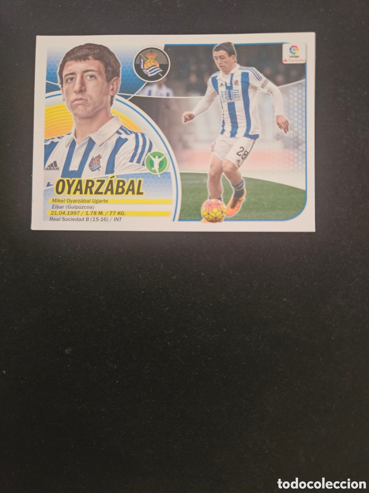 Fu&szlig;ball-Sticker: OYARZ&Aacute;BAL N&ordm; 14 REAL SOCIEDAD &ndash; LIGA ESTE 2016-17 PANINI