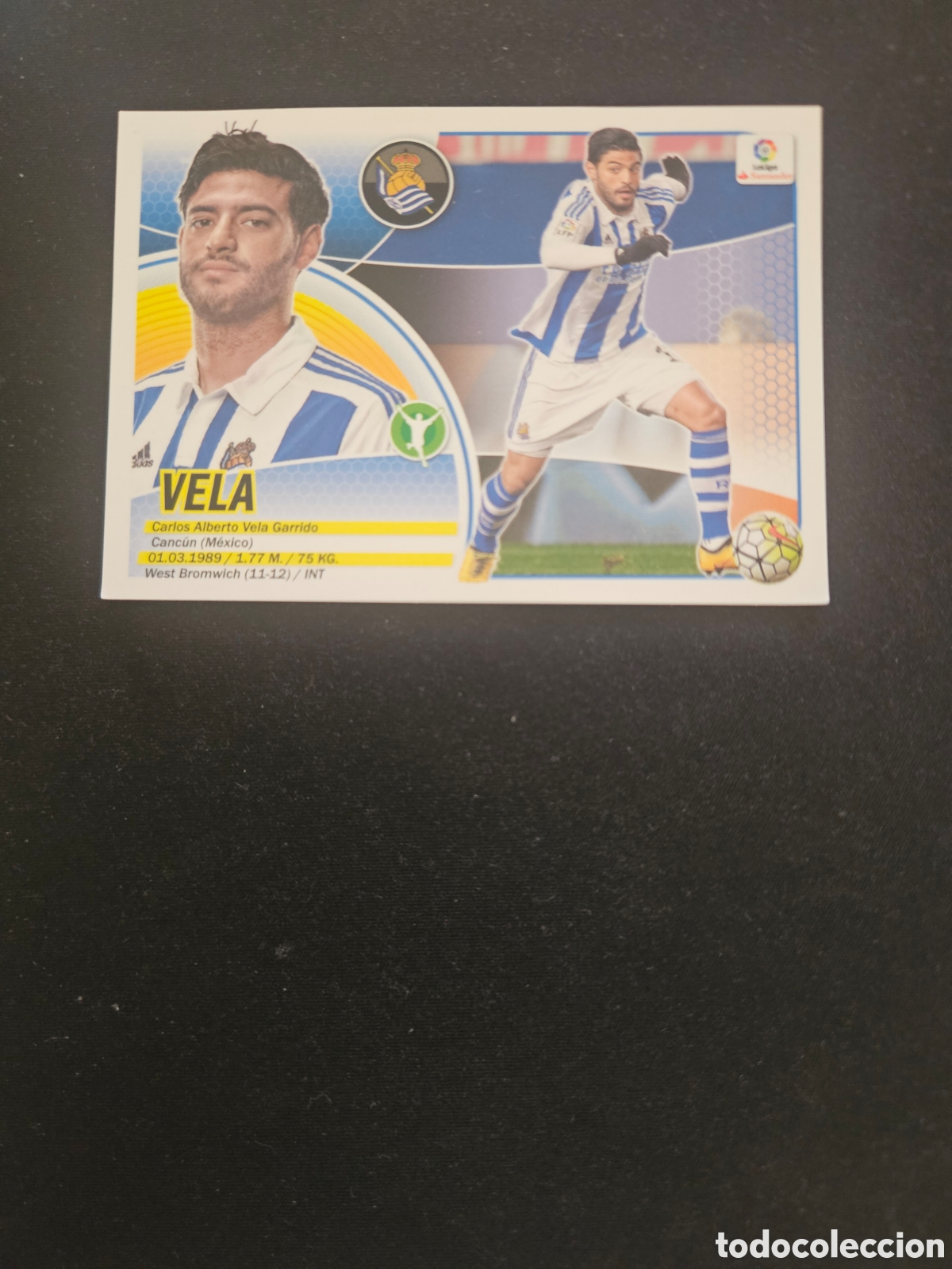 Fu&szlig;ball-Sticker: VELA N&ordm; 15 REAL SOCIEDAD &ndash; LIGA ESTE 2016-17 PANINI