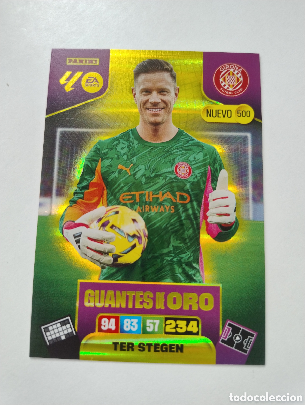 Fu&szlig;ball-Sticker: 500 - Ter Stegen - Girona - Adrenalyn XL Liga 2025 - 2026 Nuevo Guantes de Oro