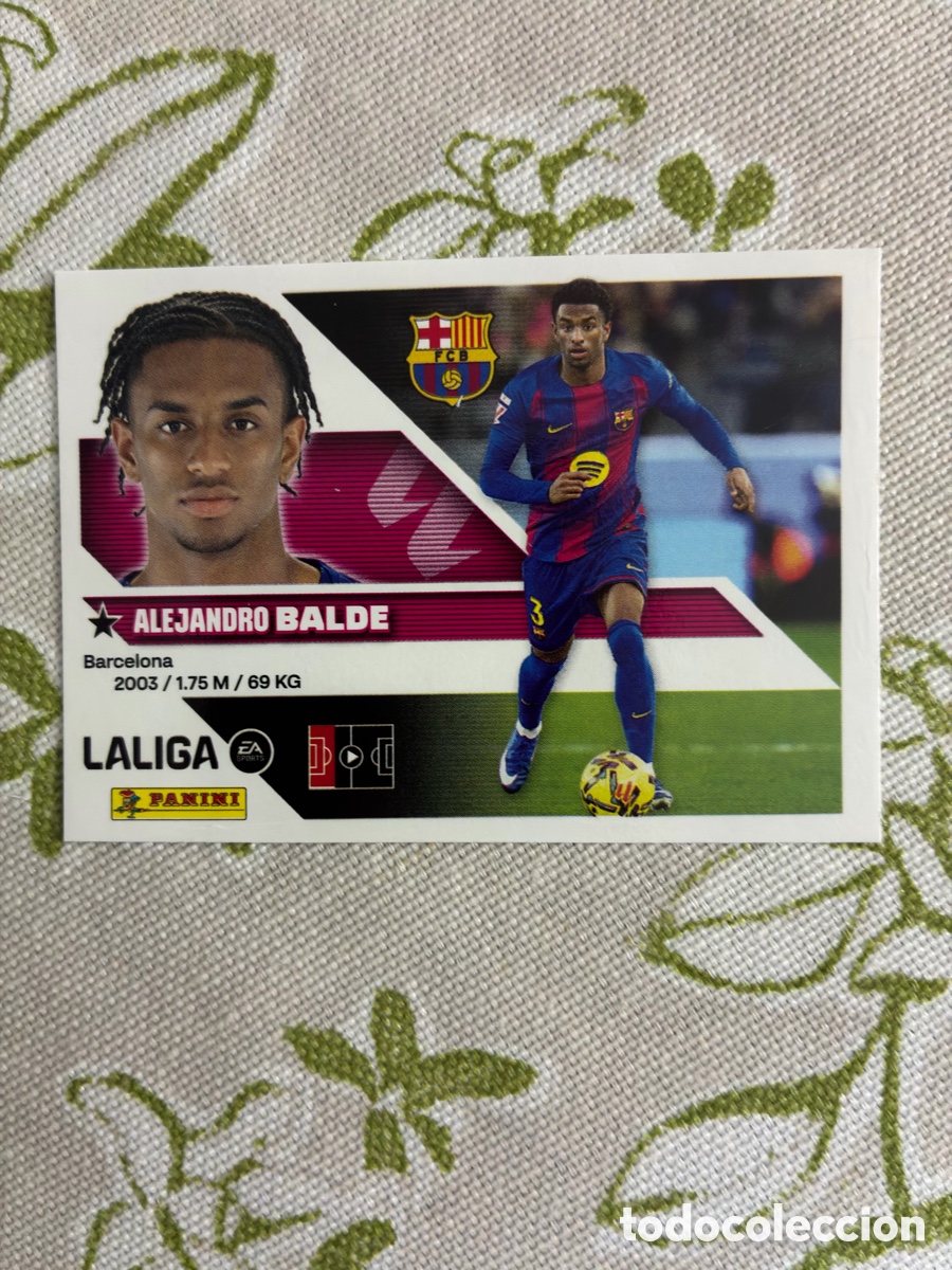 Cromos de f&uacute;tbol: Cromo Alejandro Balde N&ordm; 10 (FC Barcelona) - Colecciones Este Liga 2026-27