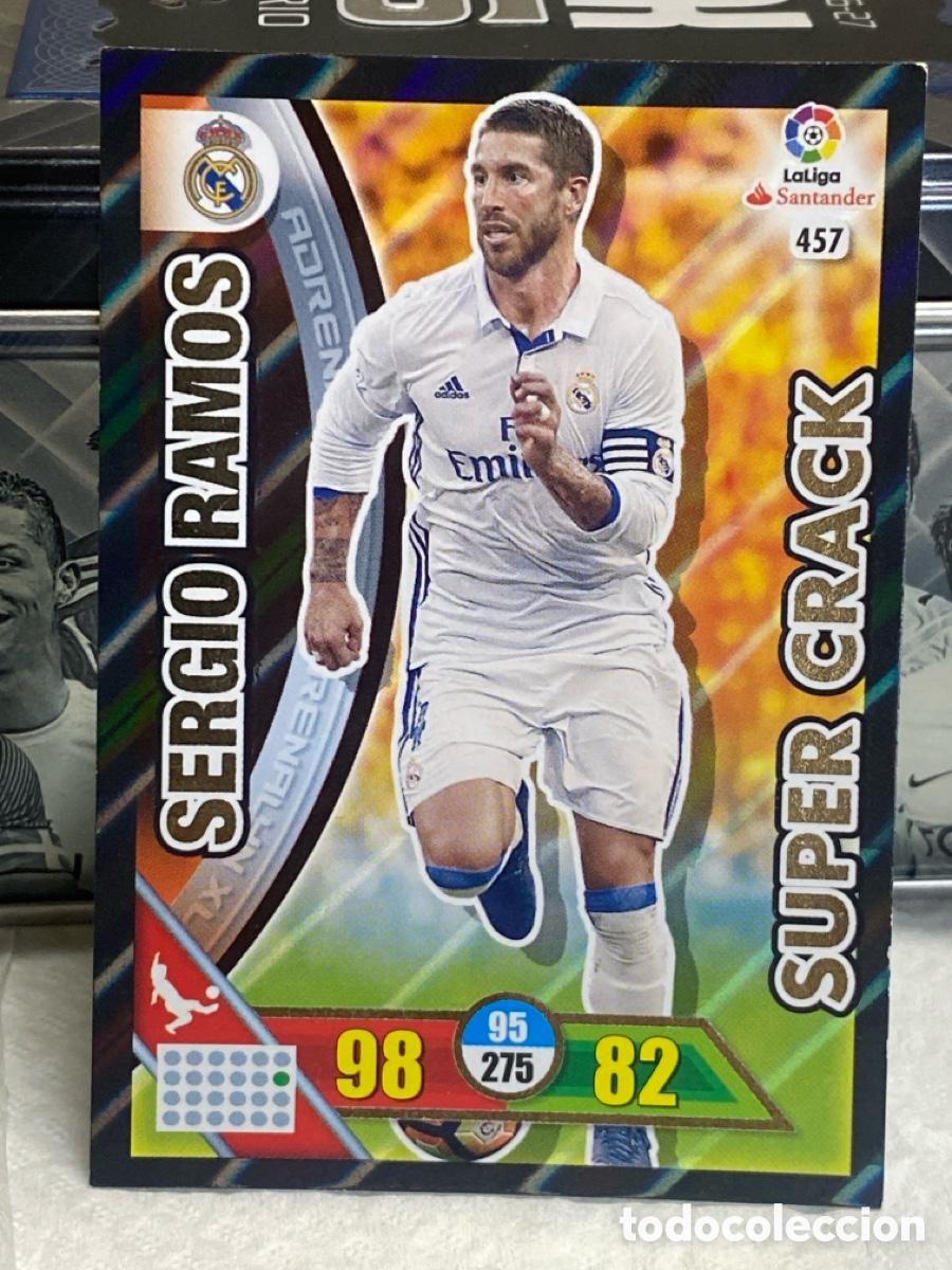 Figurine di Calcio: Carta Sergio Ramos Real Madrid Adrenalyn XL 2016-17 Super Crack Panini