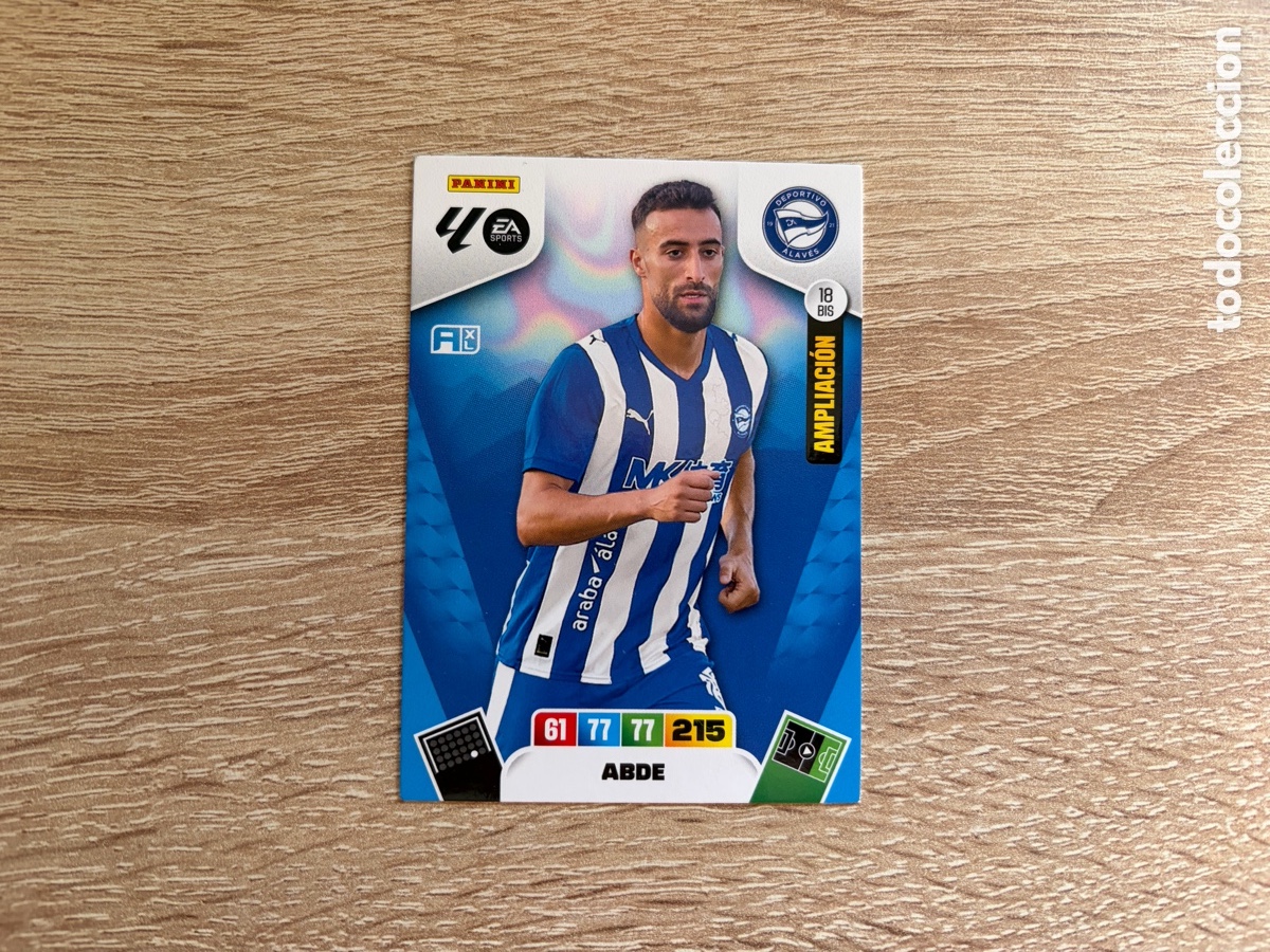 Cromos de f&uacute;tbol: 18 BIS ABDE PANINI ADRENALYN XL LALIGA EA SPORTS 2025 2026 25 26 AMPLIACI&Oacute;N DEPORTIVO ALAV&Eacute;S