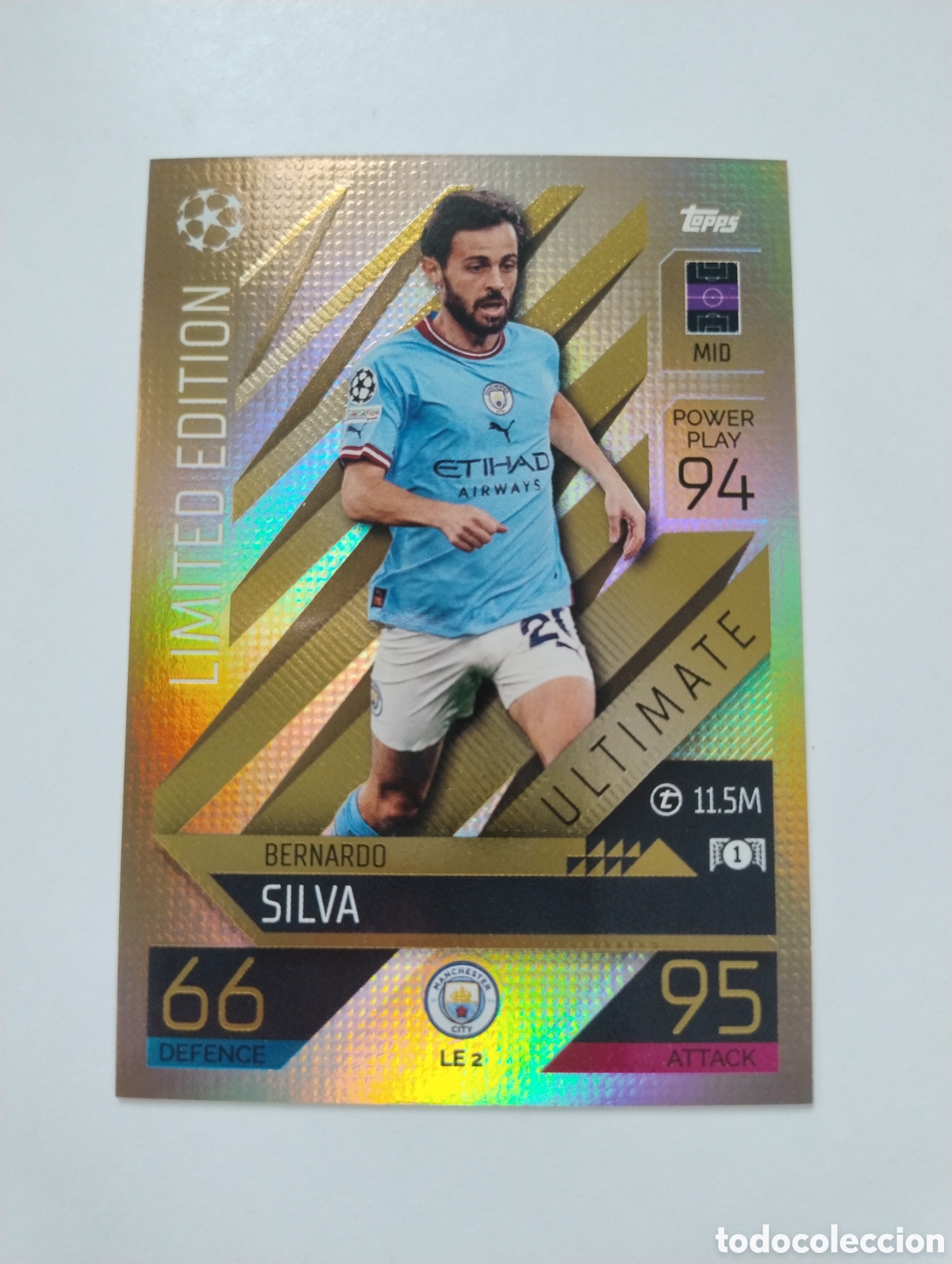 Figurine di Calcio: LE 2 - Bernardo Silva - Manchester City - Topps Match Attax Extra 2023 Ultimate Limited Edition