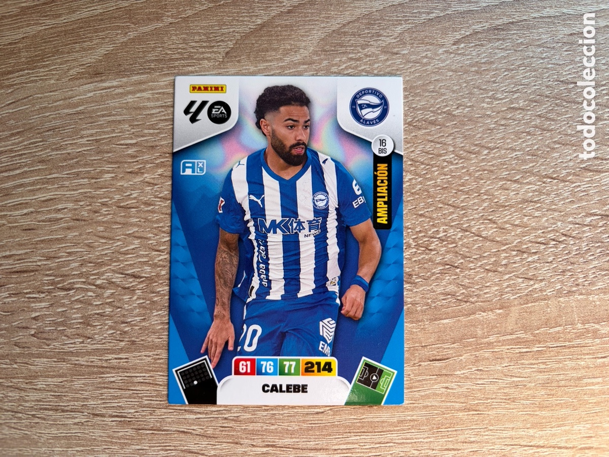 Figurine di Calcio: 16 BIS CALEBE PANINI ADRENALYN XL LALIGA EA SPORTS 2025 2026 25 26 AMPLIACI&Oacute;N DEPORTIVO ALAV&Eacute;S