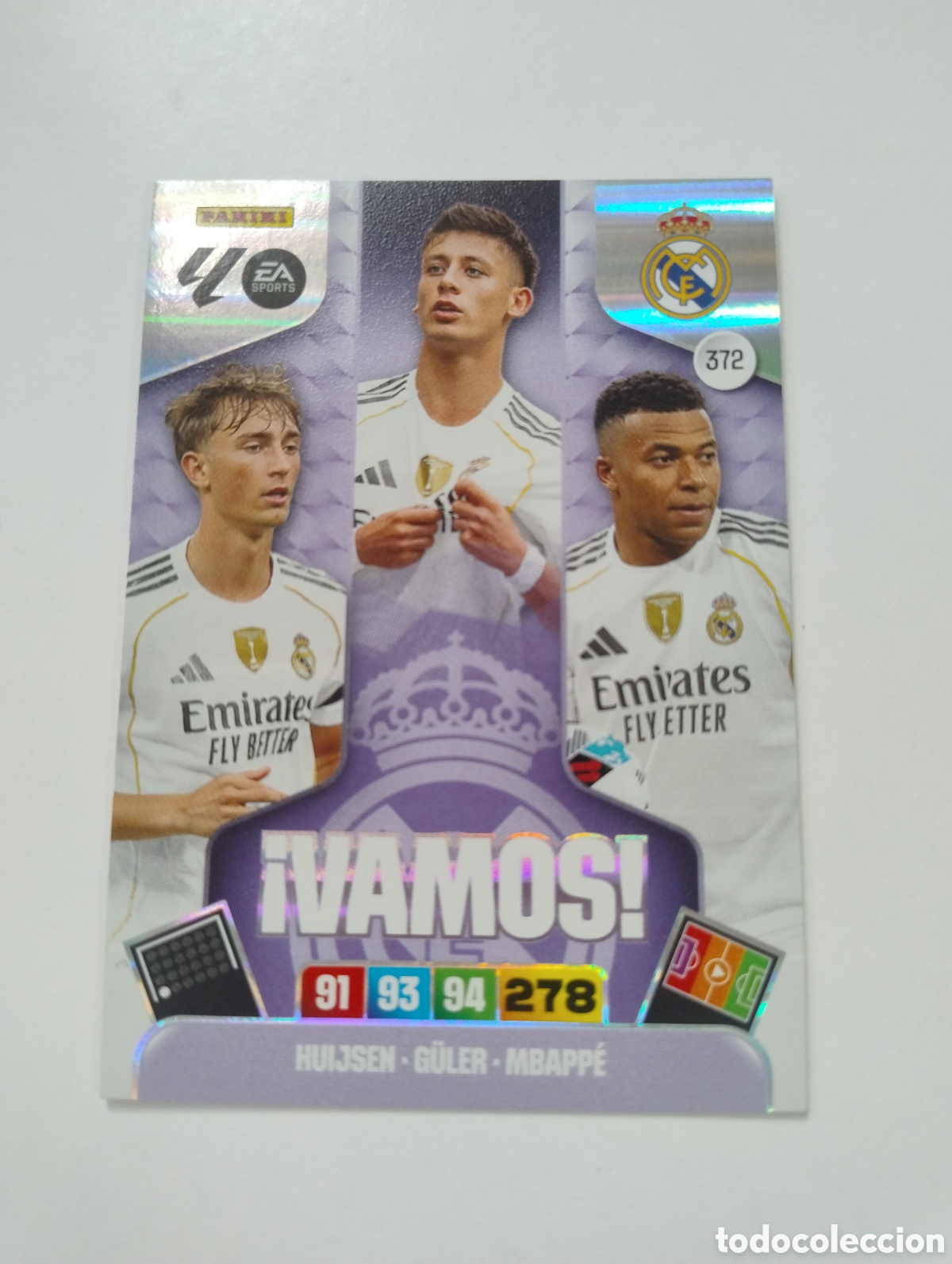 Figurine di Calcio: 372 - Huijsen, Guler y Mbappe - Real Madrid - Adrenalyn XL Liga 2025 - 2026 Vamos