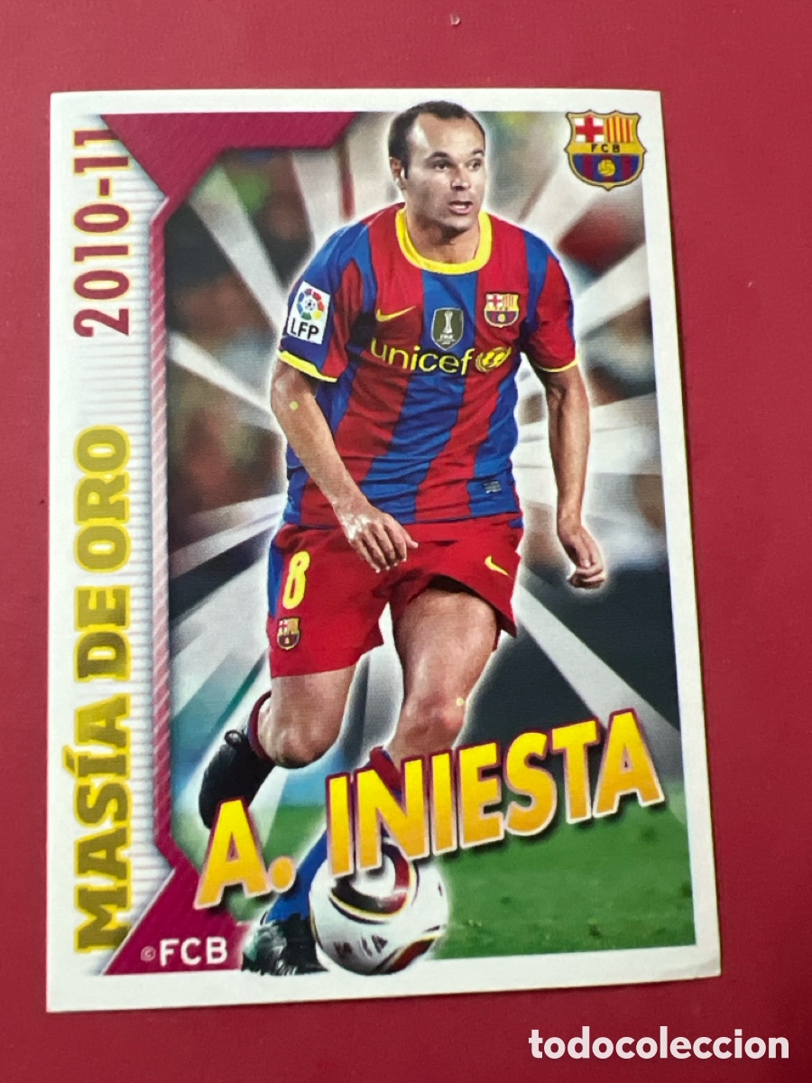Figurine di Calcio: C9701. CROMO N&ordm; 7 INIESTA - COLECCION OFICIAL BARCELONA LIGA 2010 2011 - 10 11 SIN PEGAR