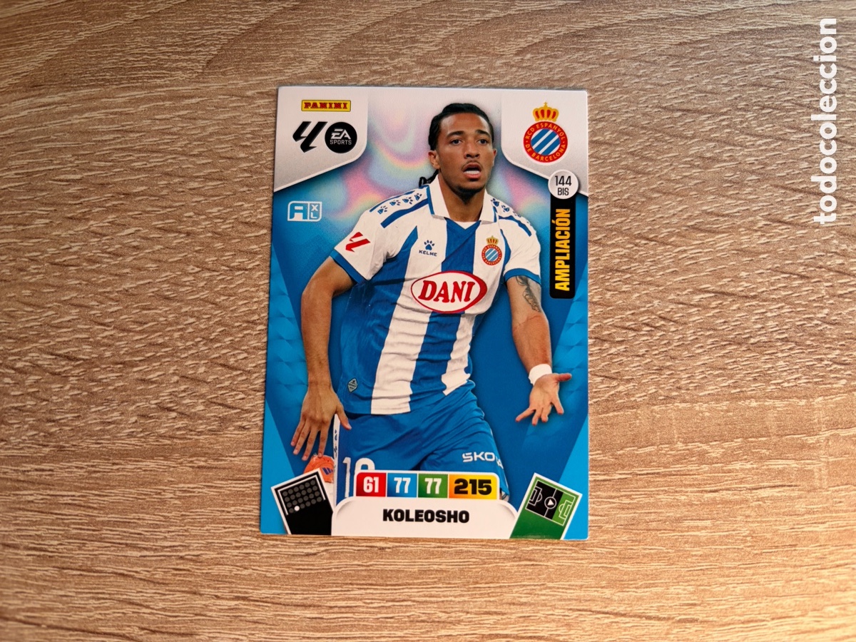 Cromos de f&uacute;tbol: 144 BIS KOLEOSHO PANINI ADRENALYN XL LALIGA EA SPORTS 2024-25 AMPLIACI&Oacute;N RCD ESPANYOL