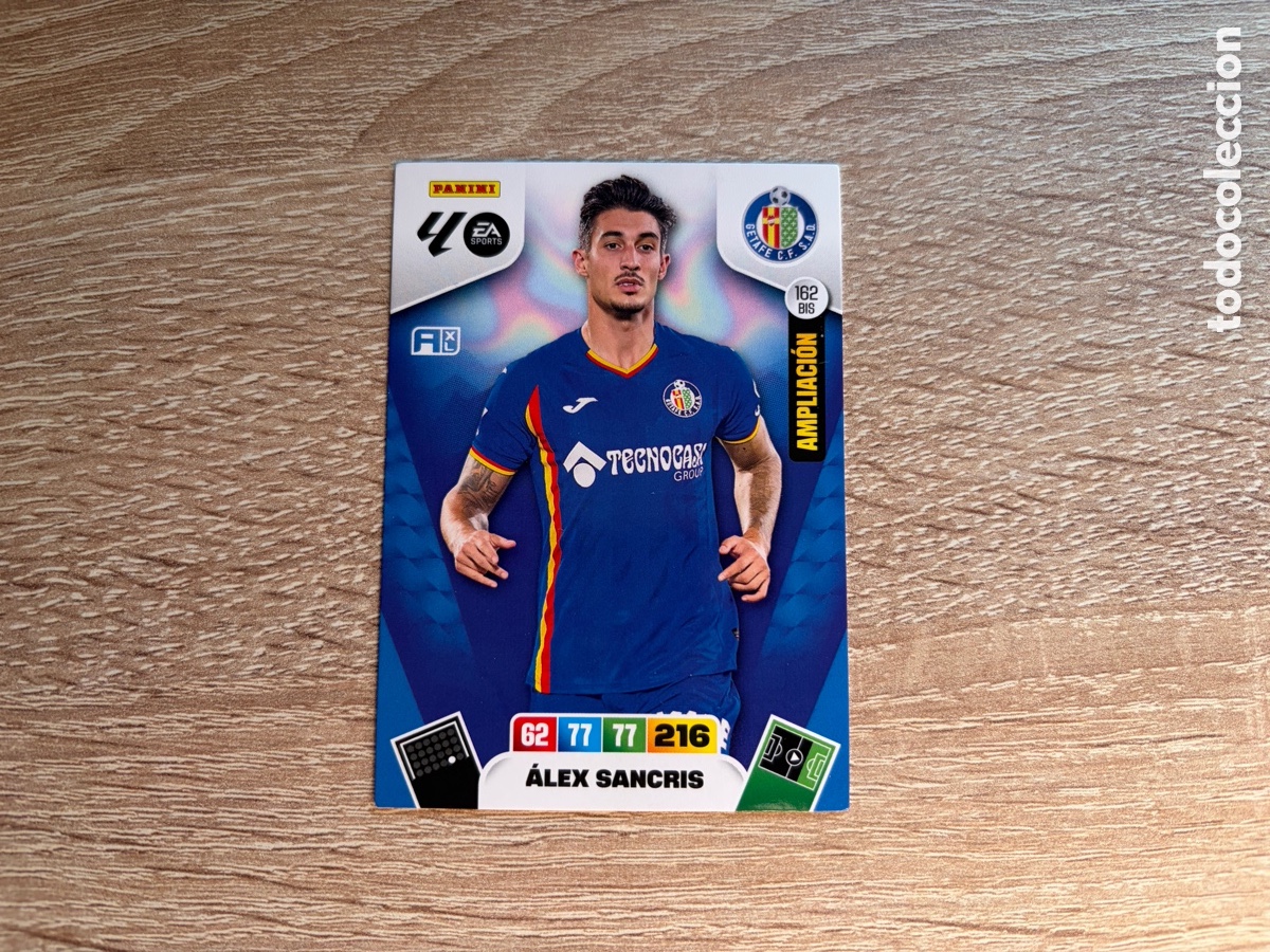 Cromos de f&uacute;tbol: 162 BIS &Aacute;LEX SANCRIS PANINI ADRENALYN XL LALIGA EA SPORTS 2024-25 AMPLIACI&Oacute;N GETAFE CF
