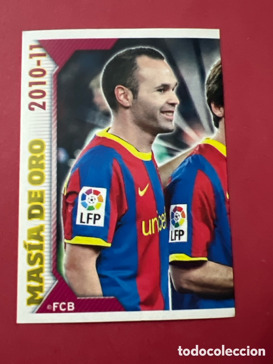 Cromos de f&uacute;tbol: C9707. 2010 2011 10 11 CROMO NUNCA PEGADO COLECCI&Oacute;N OFICIAL FC BARCELONA INIESTA MASIA DE ORO N 2