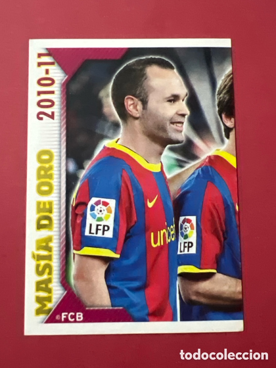 Cromos de f&uacute;tbol: C9708. 2010 2011 10 11 CROMO NUNCA PEGADO COLECCI&Oacute;N OFICIAL FC BARCELONA INIESTA MASIA DE ORO N 2