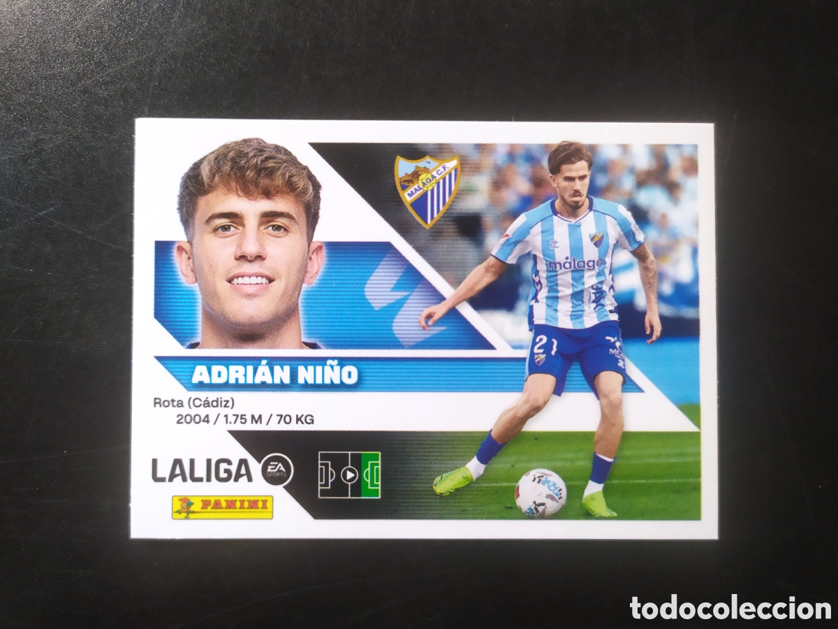 Cromos de f&uacute;tbol: Liga este 2026 2027 26 27 panini Adri&aacute;n Ni&ntilde;o n&deg; 18 M&aacute;laga