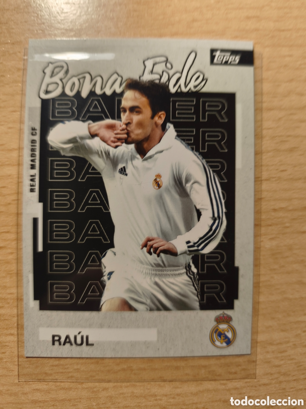 Cromos de f&uacute;tbol: RAUL GONZ&Aacute;LEZ BONA FIDE BALLER REAL MADRID TEAM SET 2025 2026 TOPPS 25 26
