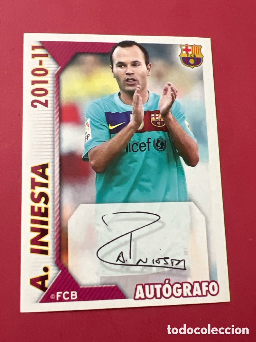 Cromos de f&uacute;tbol: C9714. CROMO N&ordm; 95 INIESTA - COLECCION OFICIAL BARCELONA LIGA 2010 2011 - 10 11 SIN PEGAR