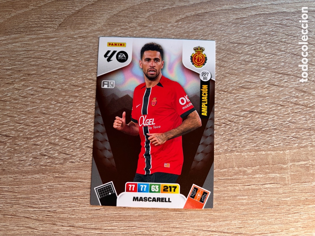 Cromos de f&uacute;tbol: 227 BIS MASCARELL PANINI ADRENALYN XL LALIGA EA SPORTS 2025 2026 25 26 AMPLIACI&Oacute;N RCD MALLORCA