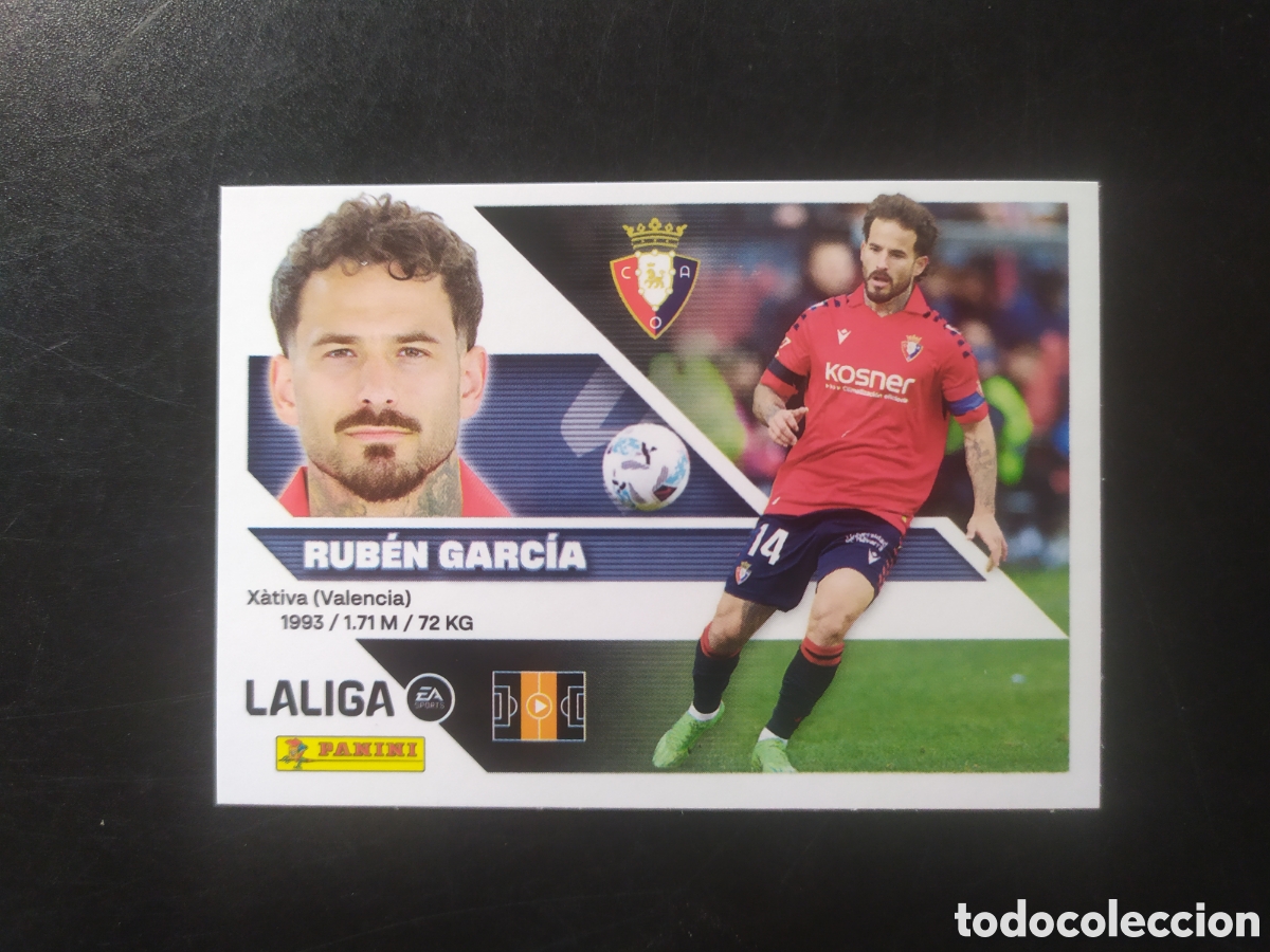 Cromos de f&uacute;tbol: Liga este 2026 2027 26 27 panini Rub&eacute;n Garc&iacute;a n&deg; 14 Osasuna