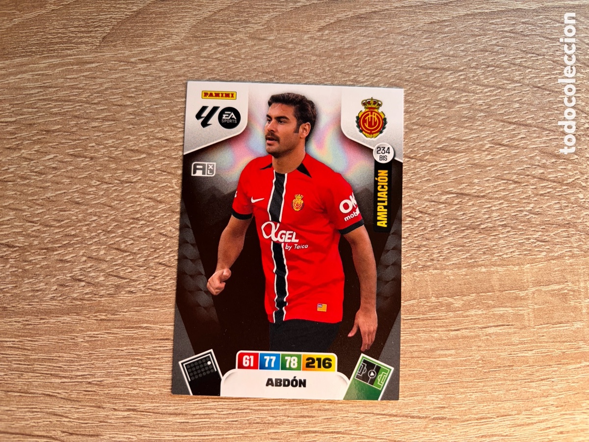 Cromos de f&uacute;tbol: 234 BIS ABD&Oacute;N PANINI ADRENALYN XL LALIGA EA SPORTS 2025 2026 25 26 AMPLIACI&Oacute;N RCD MALLORCA