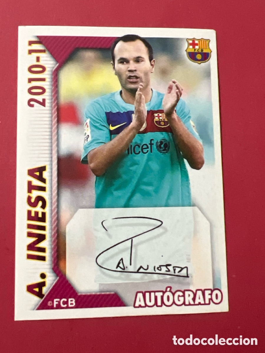 Cromos de f&uacute;tbol: C9718. CROMO N&ordm; 95 INIESTA - COLECCION OFICIAL BARCELONA LIGA 2010 2011 - 10 11 SIN PEGAR