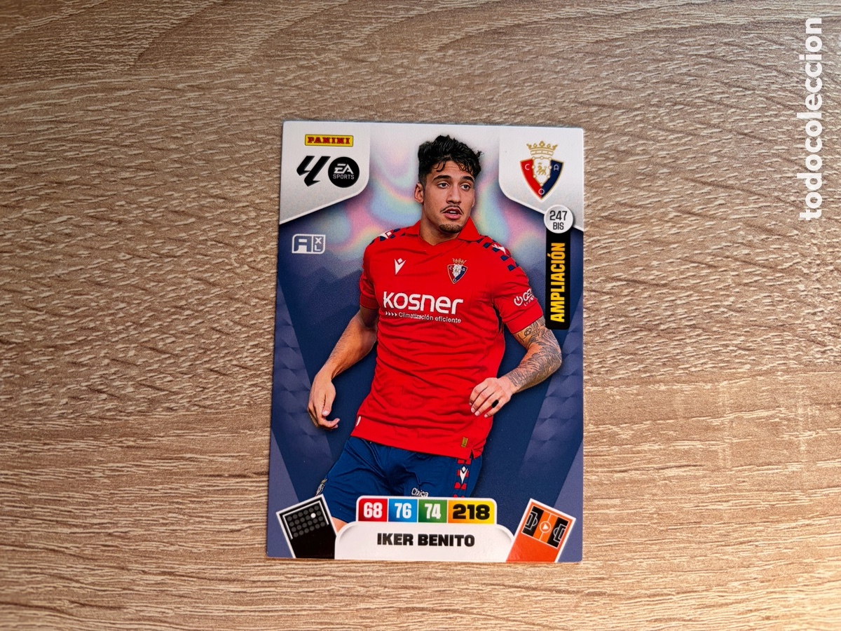 Cromos de f&uacute;tbol: 247 BIS IKER BENITO PANINI ADRENALYN XL LALIGA EA SPORTS 2025 2026 25 26 AMPLIACI&Oacute;N CA OSASUNA