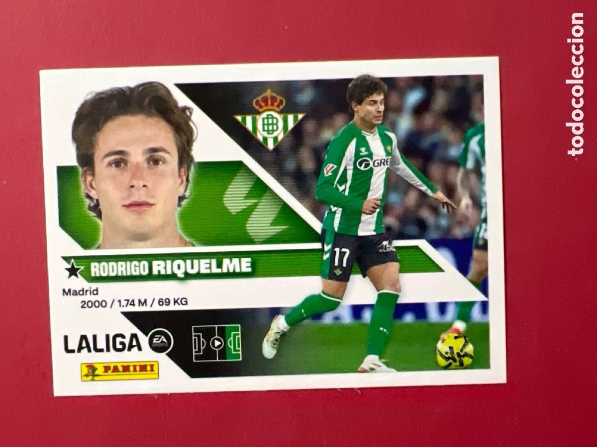 Cromos de f&uacute;tbol: C9721. Liga este 2026 2027 26 27 panini Riquelme n&deg; 17 Real Betis