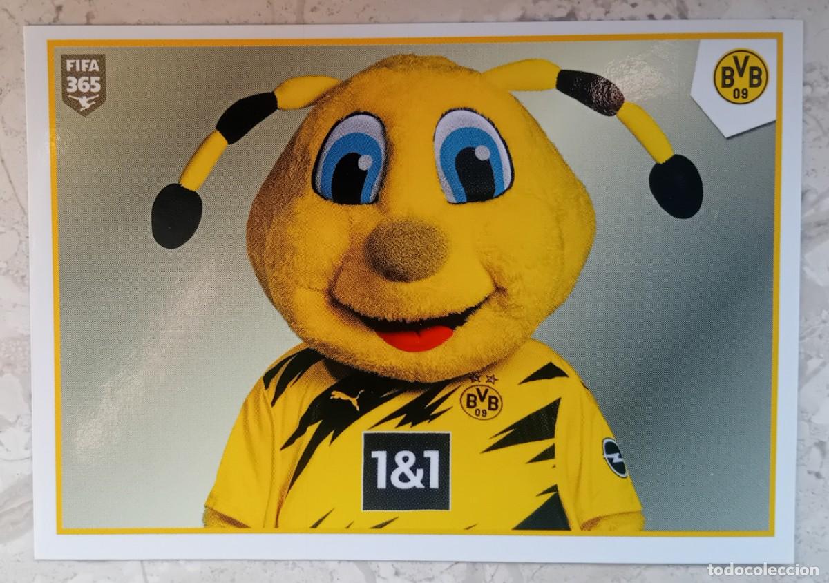 Cromos de f&uacute;tbol: Figurina Panini 2020-21 Cromo Fifa 365 2021 mascotte Emma Club Identity Borussia Dortmund n 168