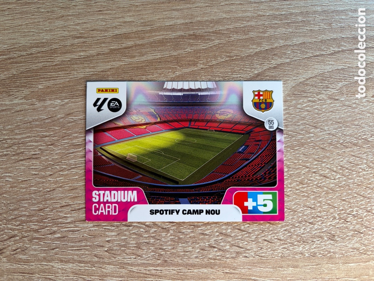 Cromos de f&uacute;tbol: 55 BIS CAMP NOU STADIUM CARD PANINI ADRENALYN XL LALIGA EA SPORTS 2025 2026 25 26 FC BARCELONA