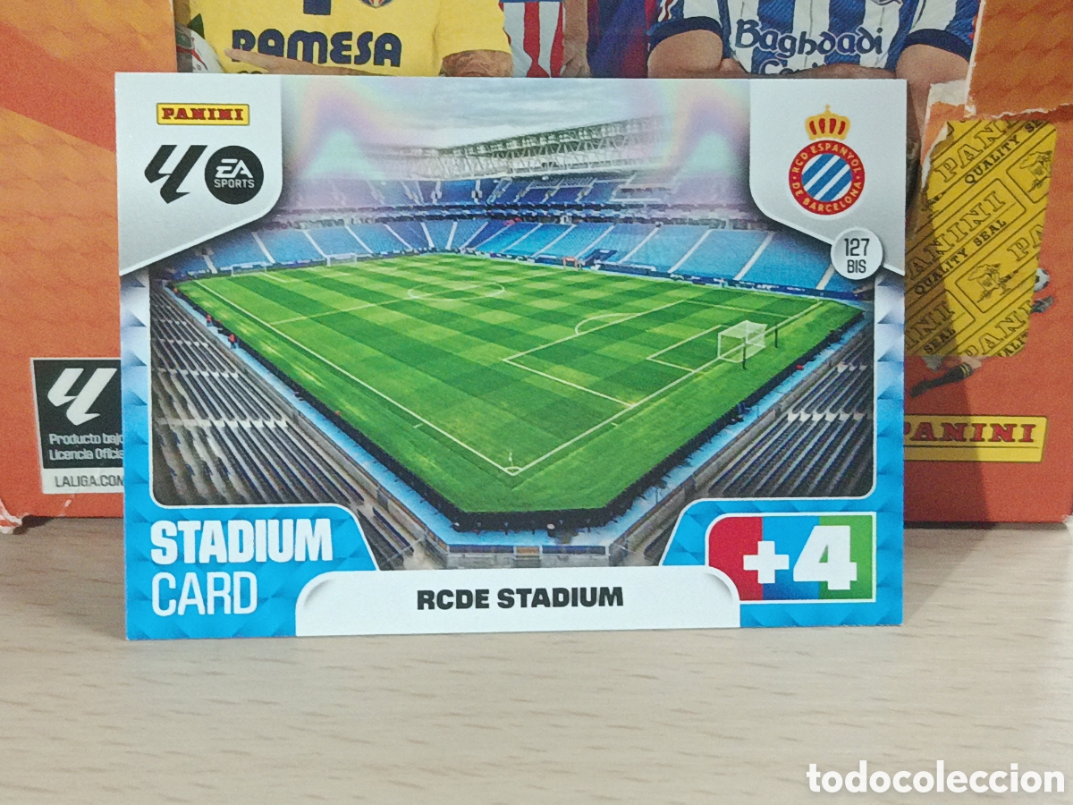 Fu&szlig;ball-Sticker: STADIUM CARD RCD STADIUM ESPA&Ntilde;OL ESPANYOL N&ordm; 127 BIS LIGA ADRENALYN 25 26 2025 2026 PANINI