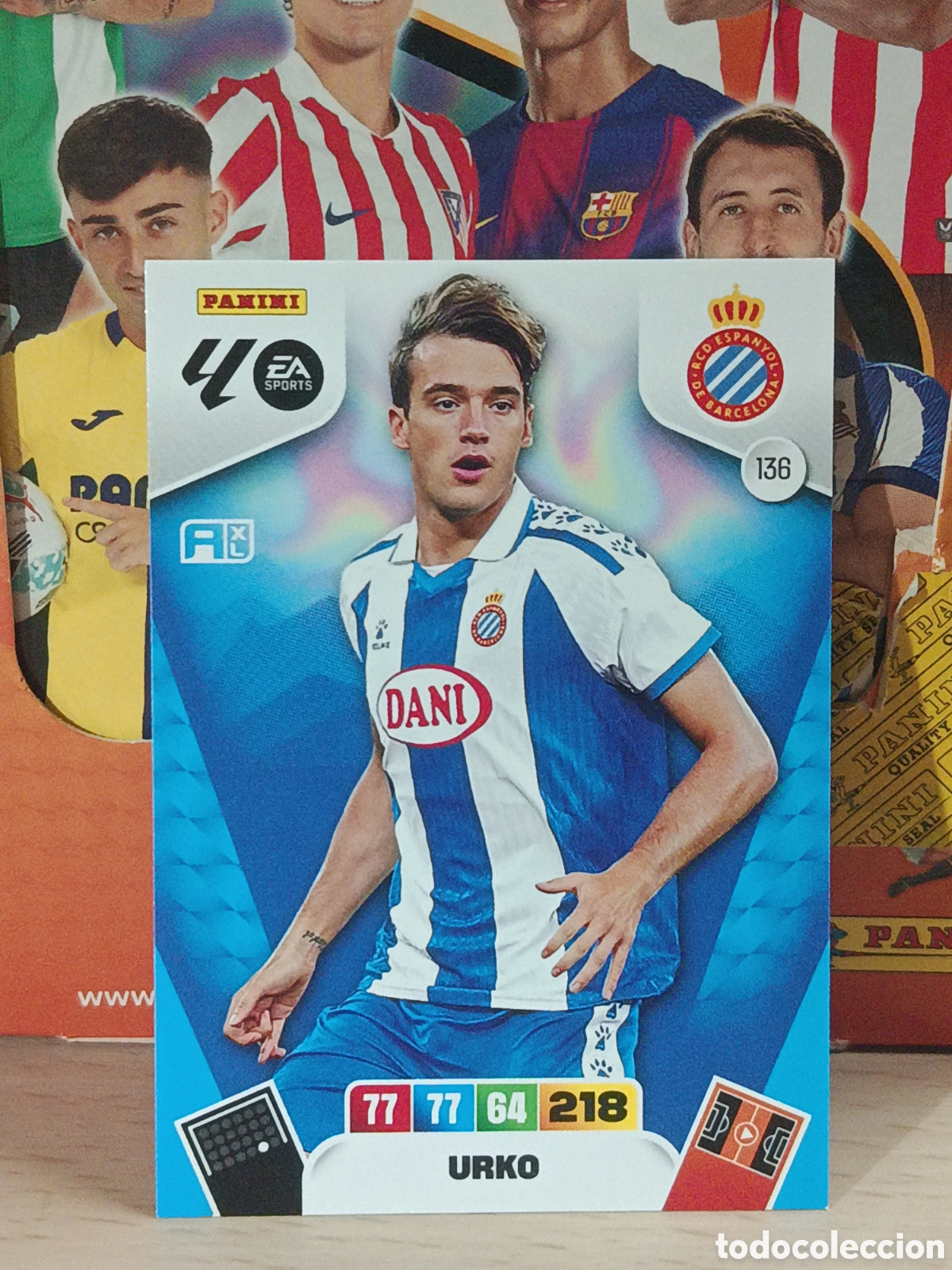 Fu&szlig;ball-Sticker: URKO ESPA&Ntilde;OL ESPANYOL N&ordm; 136 LIGA ADRENALYN 25 26 2025 2026 PANINI