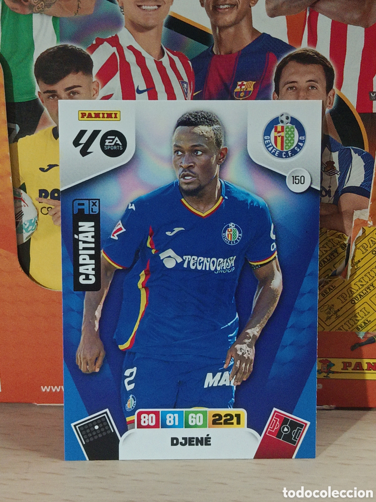 Cromos de f&uacute;tbol: DJENE GETAFE N&ordm; 150 LIGA ADRENALYN 25 26 2025 2026 PANINI