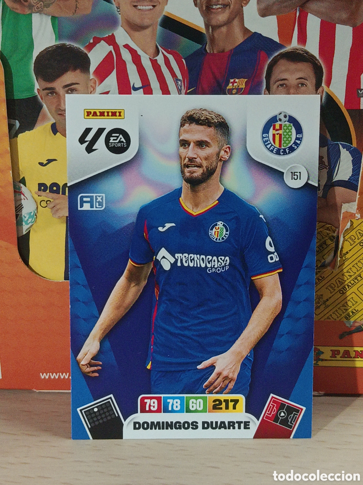 Cromos de f&uacute;tbol: DOMINGOS DUARTE GETAFE N&ordm; 151 LIGA ADRENALYN 25 26 2025 2026 PANINI