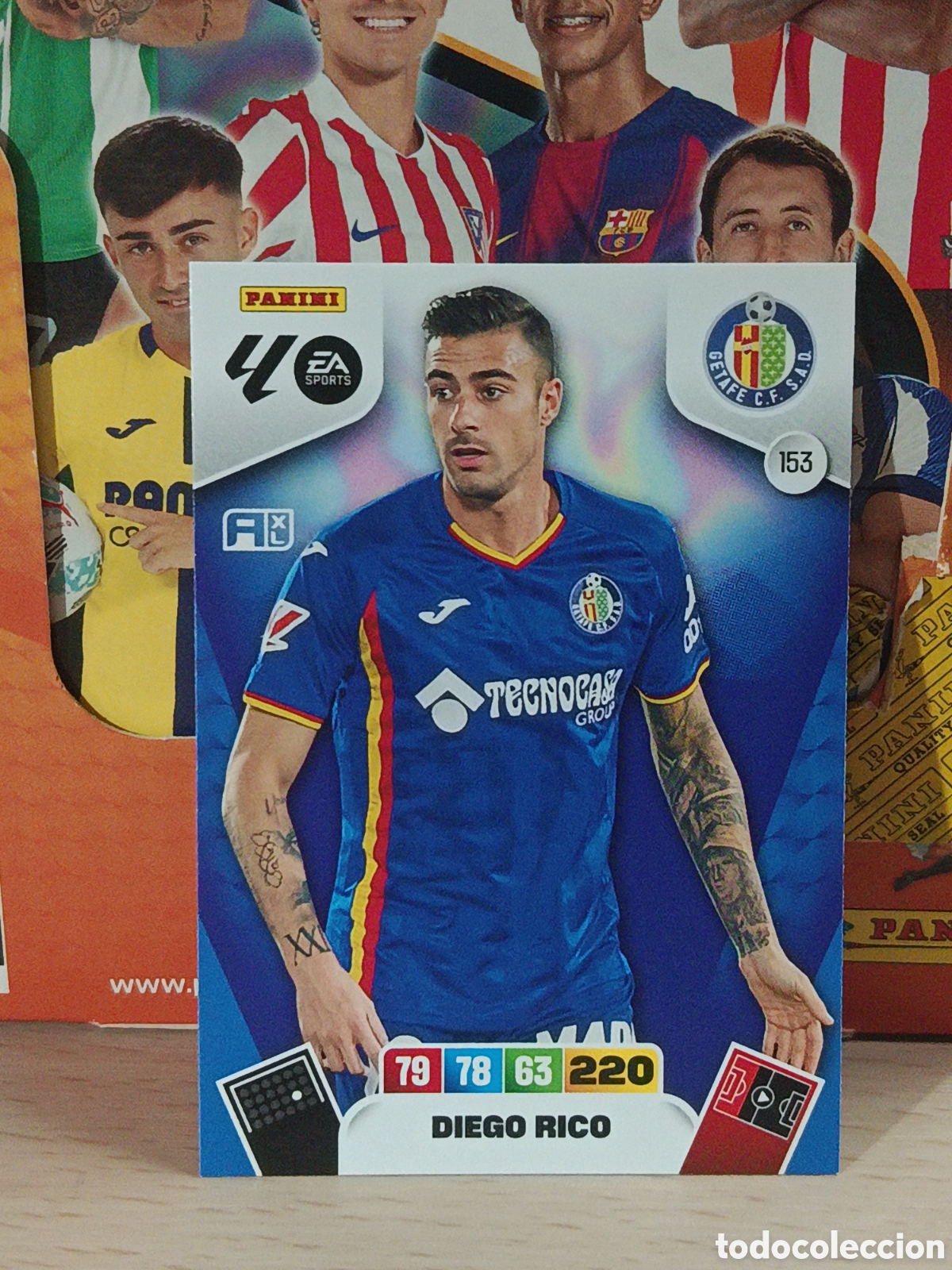 Cromos de f&uacute;tbol: DIEGO RICO GETAFE N&ordm; 153 LIGA ADRENALYN 25 26 2025 2026 PANINI
