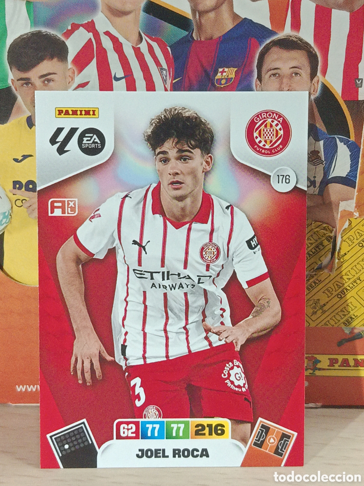 Cromos de f&uacute;tbol: JOEL ROCA GIRONA N&ordm; 176 LIGA ADRENALYN 25 26 2025 2026 PANINI