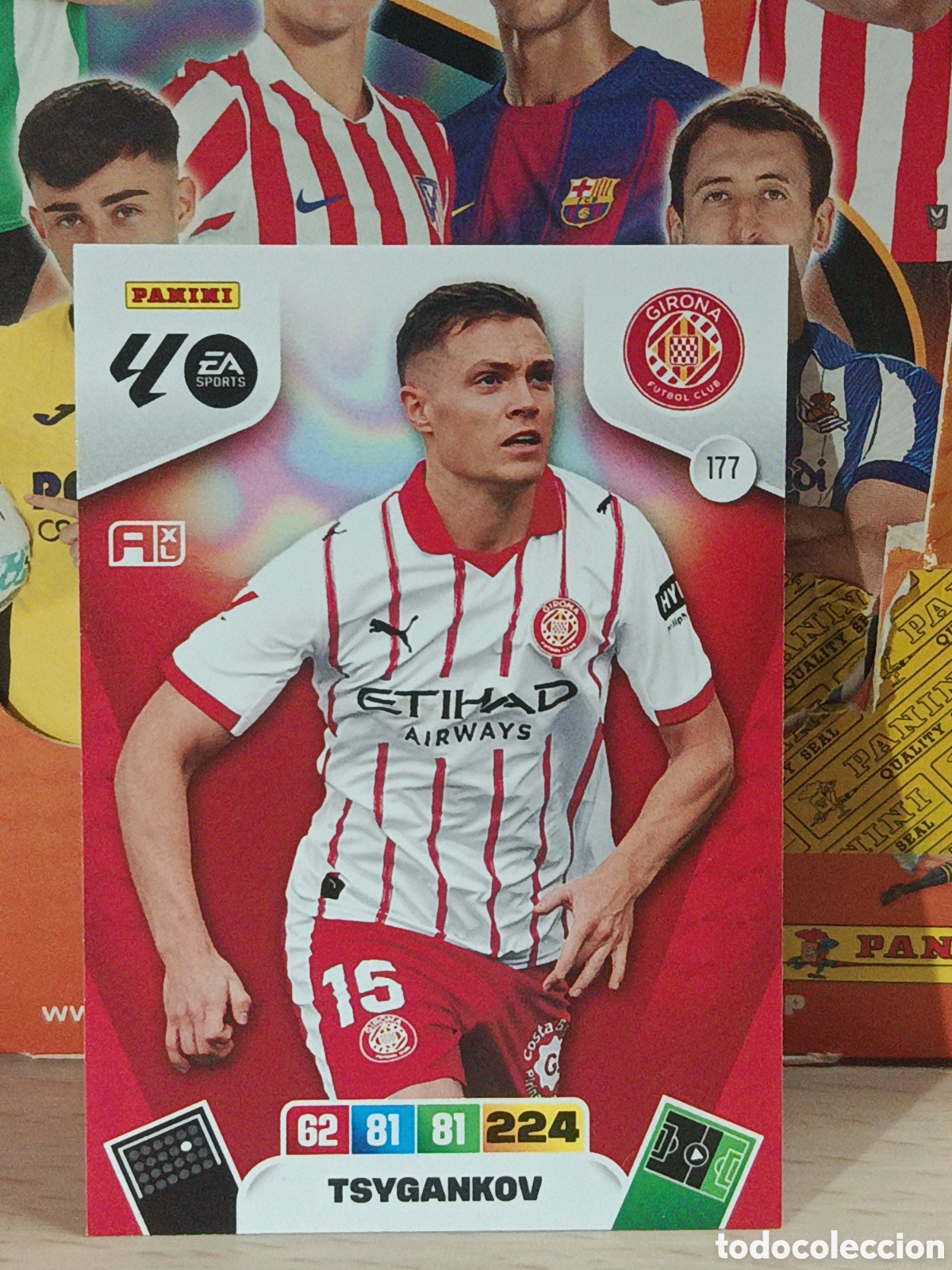 Cromos de f&uacute;tbol: TSYGANKOV GIRONA N&ordm; 177 LIGA ADRENALYN 25 26 2025 2026 PANINI