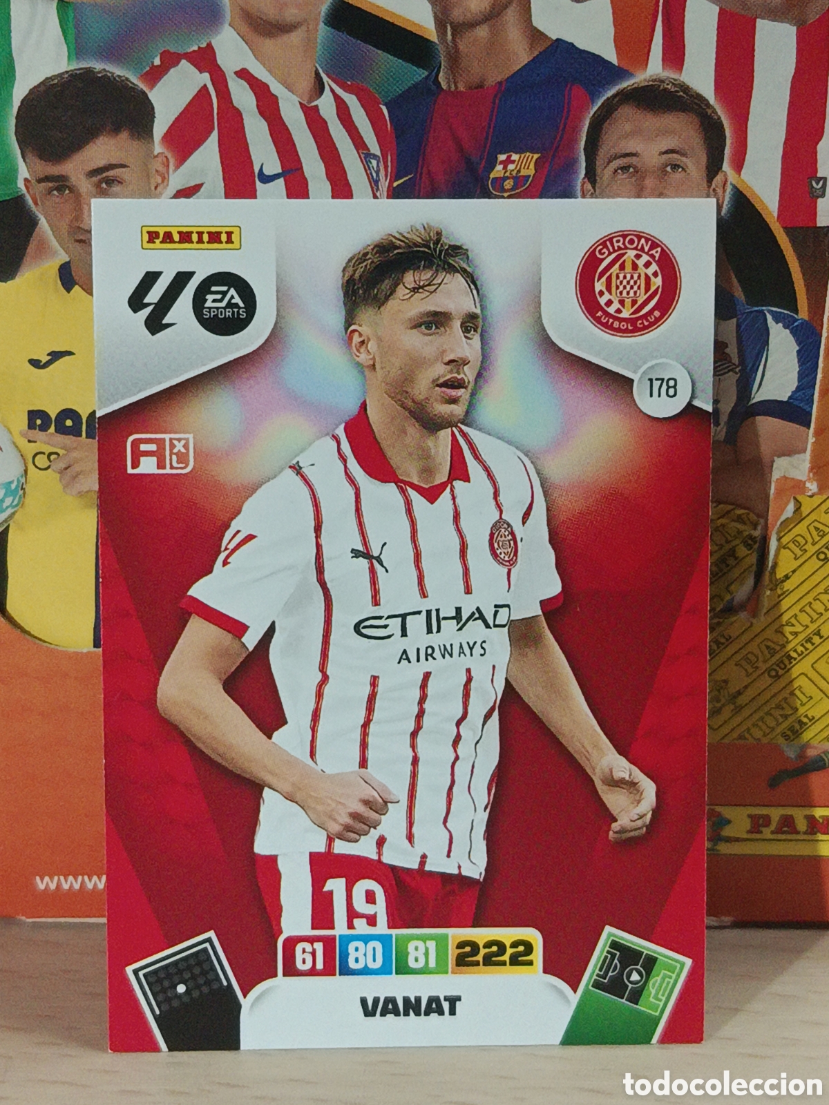 Cromos de f&uacute;tbol: VANAT GIRONA N&ordm; 178 LIGA ADRENALYN 25 26 2025 2026 PANINI