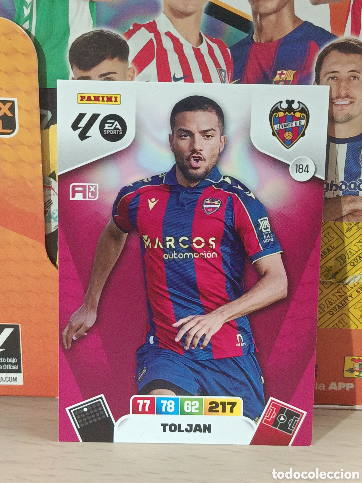 Figurine di Calcio: TOLJAN LEVANTE N&ordm; 184 LIGA ADRENALYN 25 26 2025 2026 PANINI