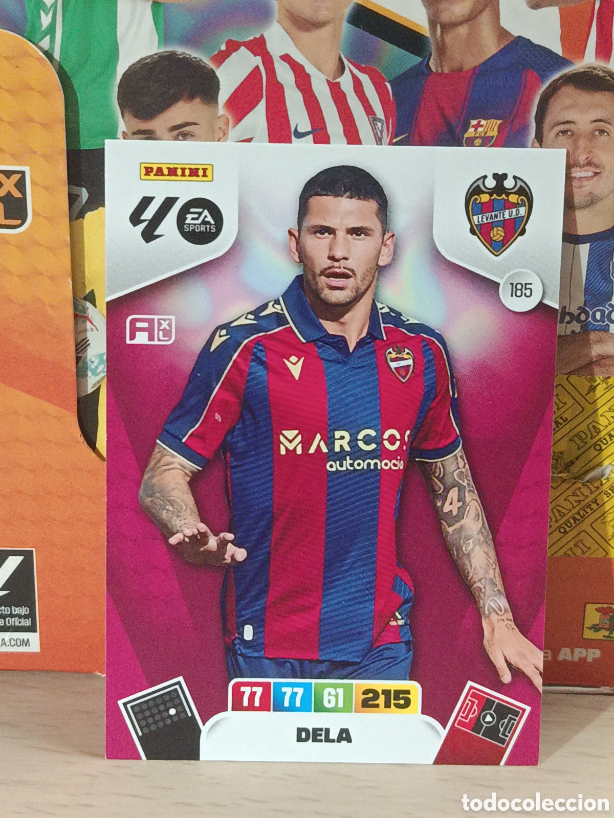 Figurine di Calcio: DELA LEVANTE N&ordm; 185 LIGA ADRENALYN 25 26 2025 2026 PANINI