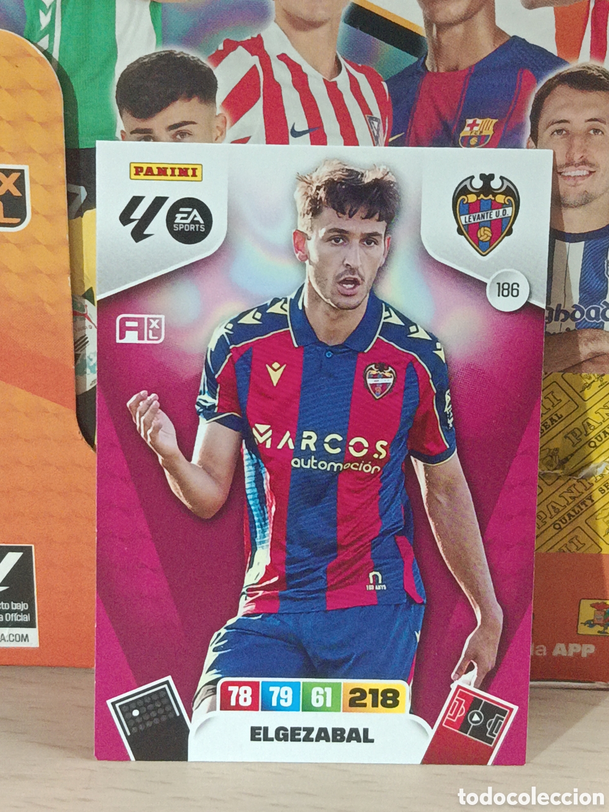 Cromos de f&uacute;tbol: ELGEZABAL LEVANTE N&ordm; 186 LIGA ADRENALYN 25 26 2025 2026 PANINI