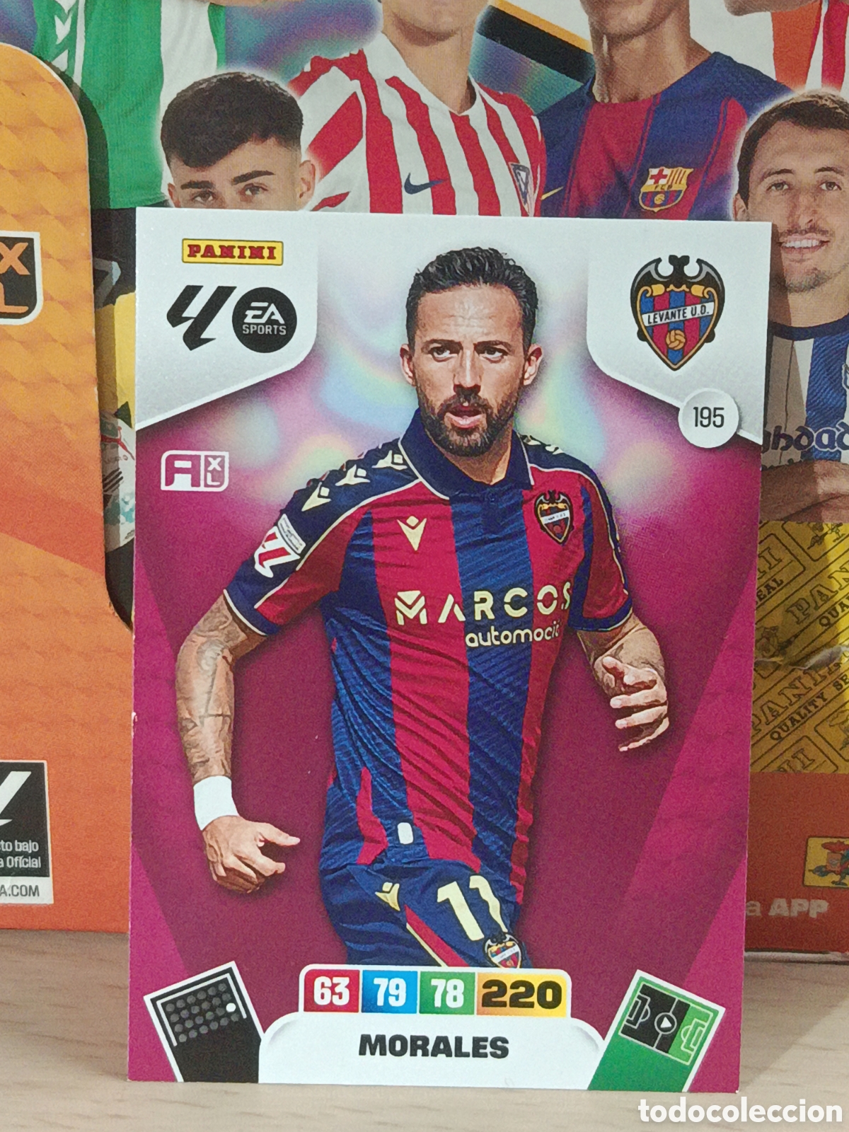 Figurine di Calcio: MORALES LEVANTE N&ordm; 195 LIGA ADRENALYN 25 26 2025 2026 PANINI
