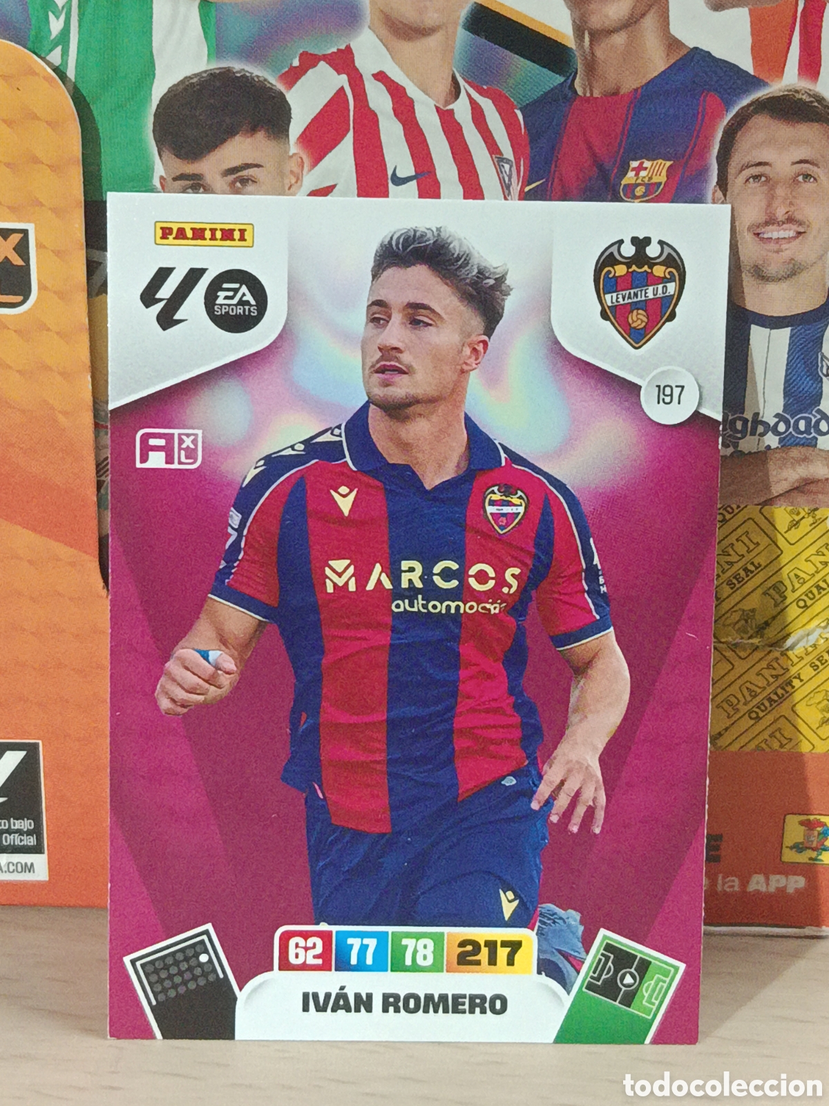 Figurine di Calcio: IVAN ROMERO LEVANTE N&ordm; 197 LIGA ADRENALYN 25 26 2025 2026 PANINI