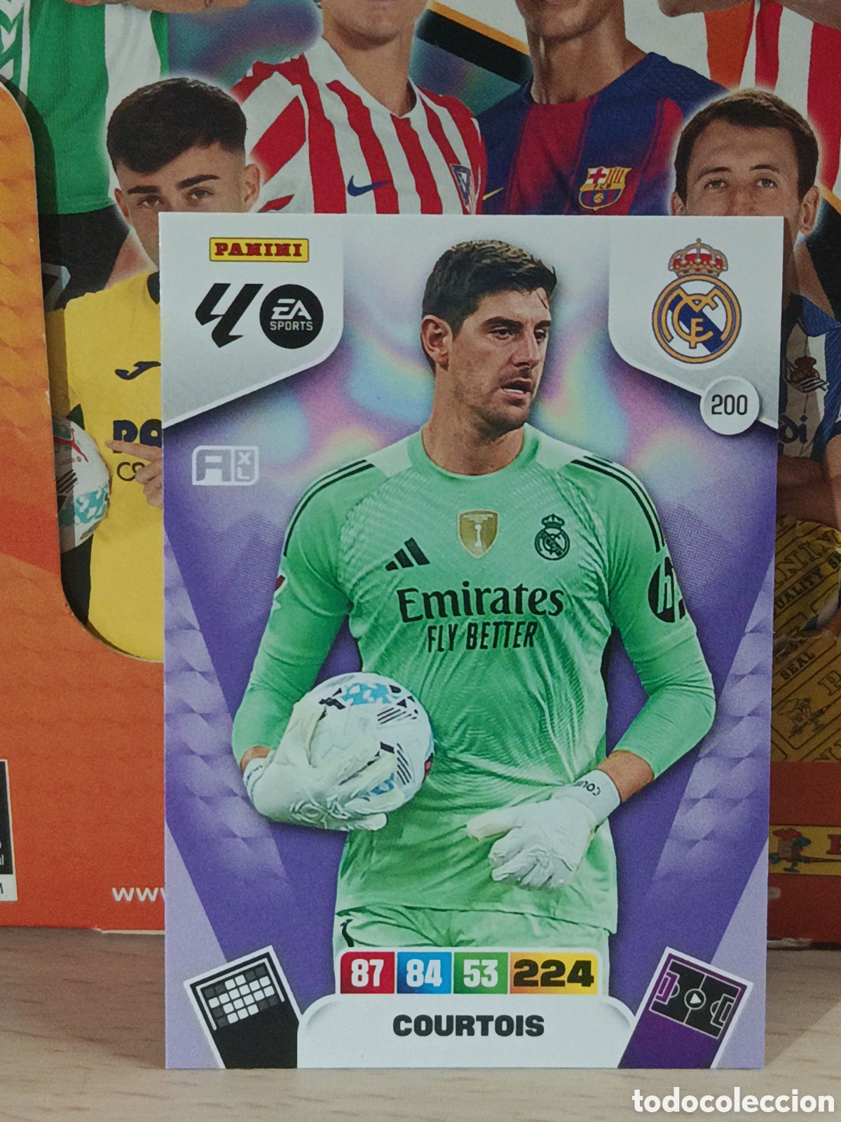 Cartes &agrave; collectionner de Football: COURTOIS REAL MADRID N&ordm; 200 LIGA ADRENALYN 25 26 2025 2026 PANINI