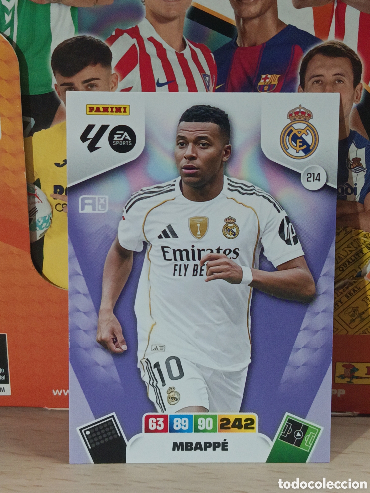 Cromos de Futebol: MBAPPE REAL MADRID N&ordm; 214 LIGA ADRENALYN 25 26 2025 2026 PANINI