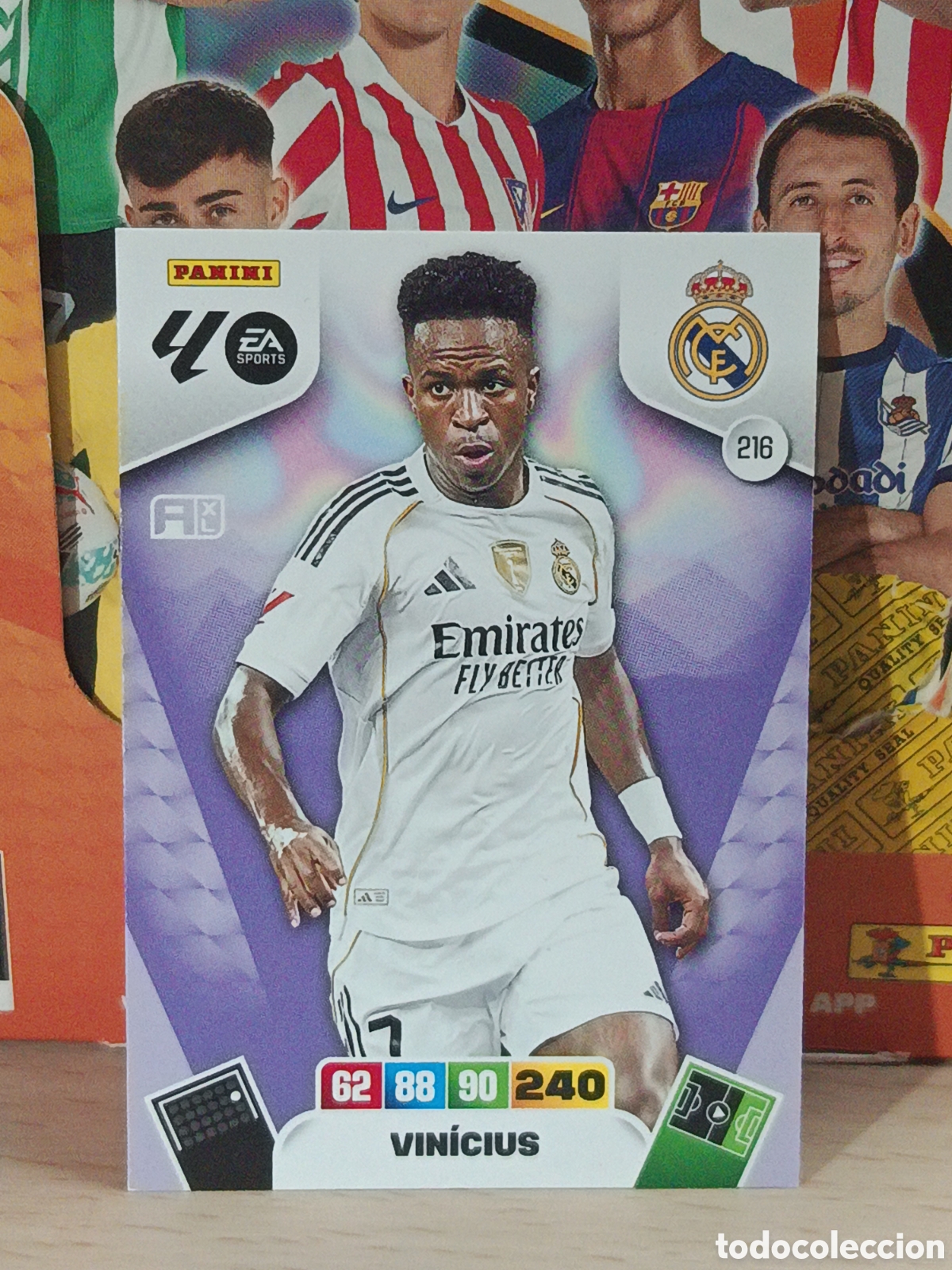 Cromos de Futebol: VINICIUS REAL MADRID N&ordm; 216 LIGA ADRENALYN 25 26 2025 2026 PANINI