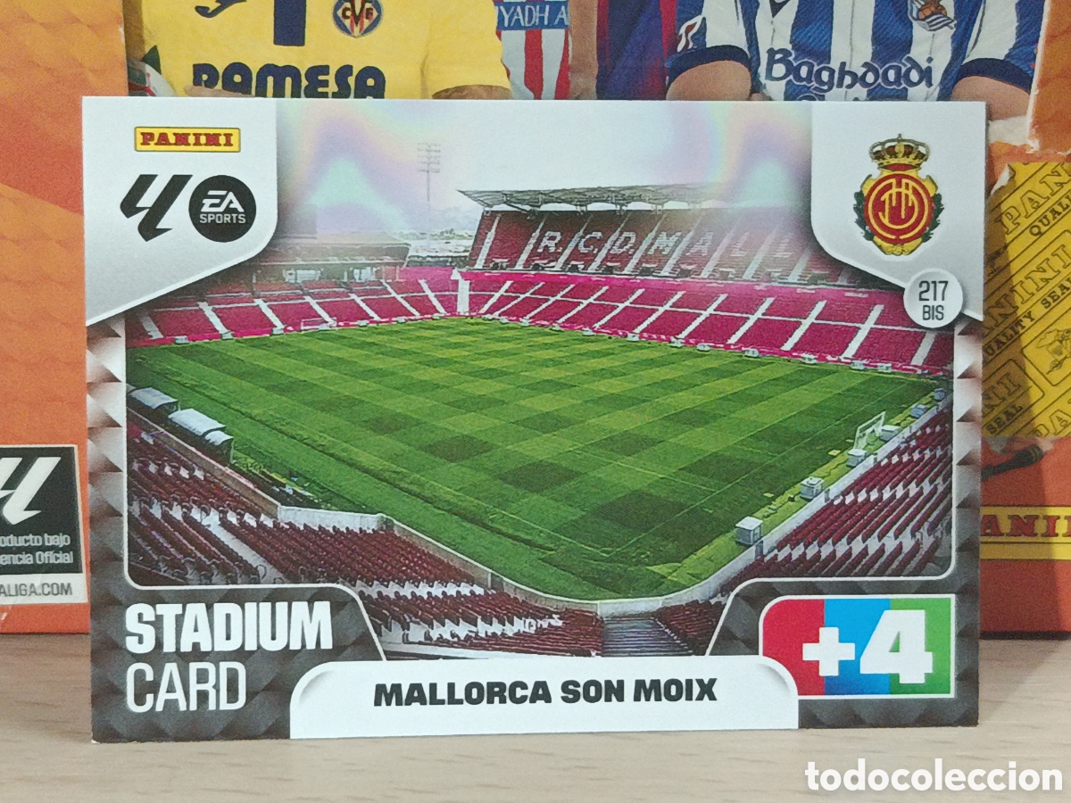 Cromos de Futebol: STADIUM CARD MALLORCA SON MOIX MALLORCA N&ordm; 217 BIS LIGA ADRENALYN 25 26 2025 2026 PANINI