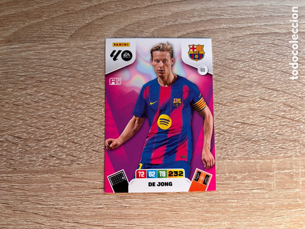 Cromos de f&uacute;tbol: 63 DE JONG PANINI ADRENALYN XL LALIGA EA SPORTS 2025 2026 25 26 FC BARCELONA