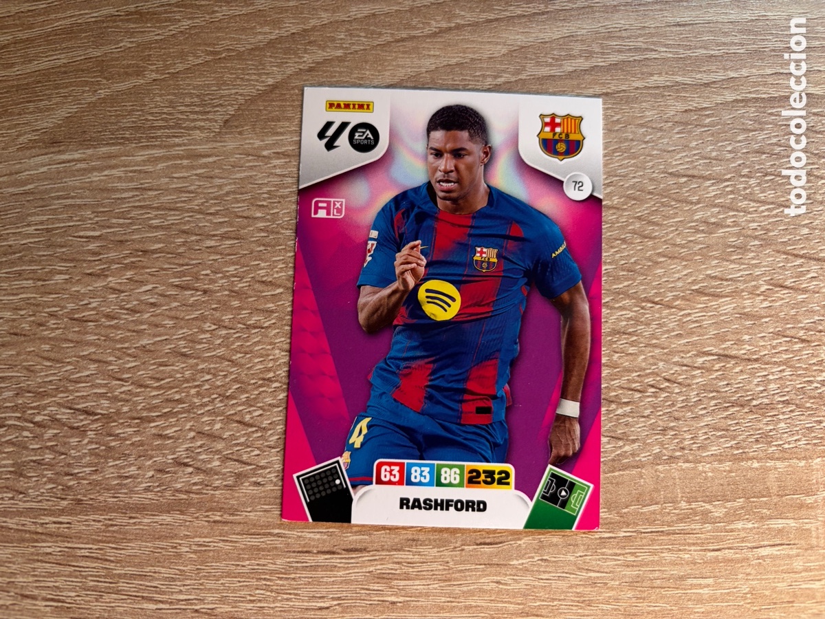 Cromos de f&uacute;tbol: 72 RASHFORD PANINI ADRENALYN XL LALIGA EA SPORTS 2025 2026 25 26 FC BARCELONA